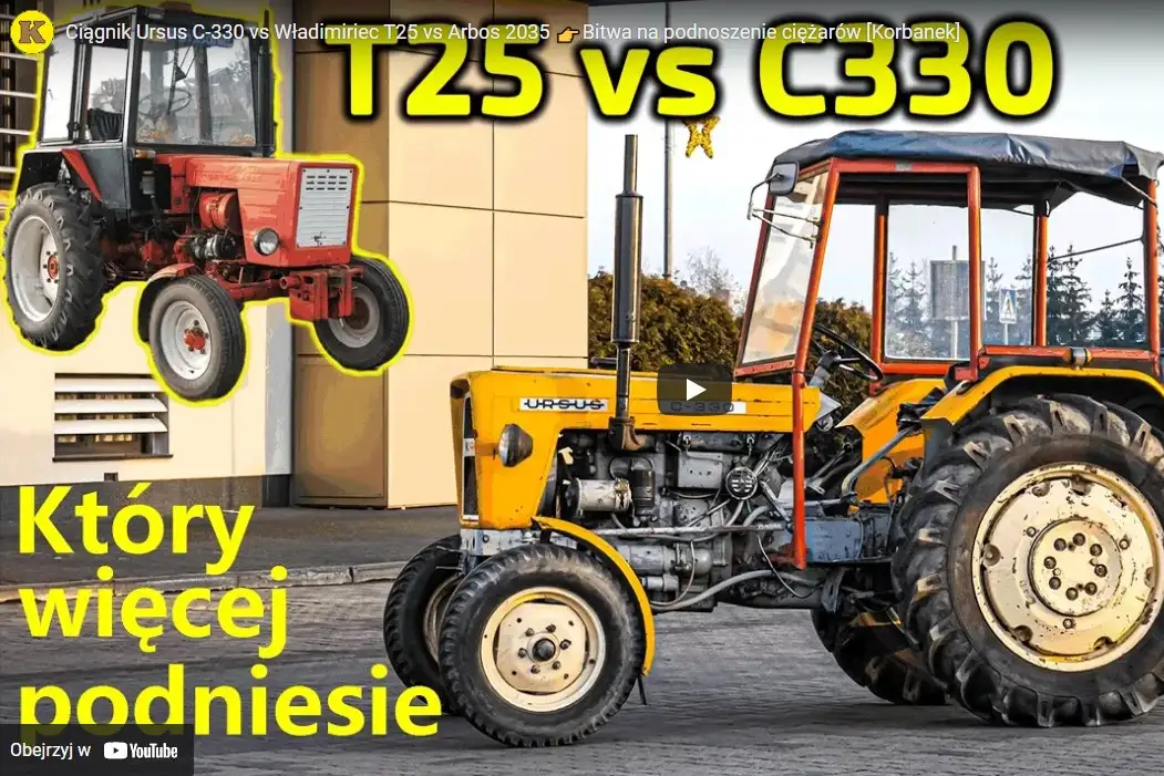 Test porównawczy traktorów rolniczych - URSUS C330 i Władimirec T25